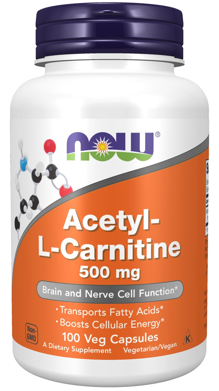 Amazon.com: NOW Foods Acetyl L-Carnitine 500 mg 100 caps : Health